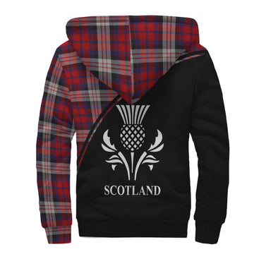 MacDonald Dress Irish Tartan Sherpa Hoodie with Family Crest Curve Style