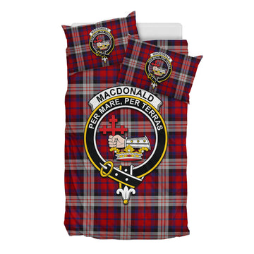 MacDonald Dress Irish Tartan Bedding Set with Family Crest