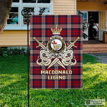 MacDonald Dress Irish Tartan Flag with Clan Crest and the Golden Sword of Courageous Legacy