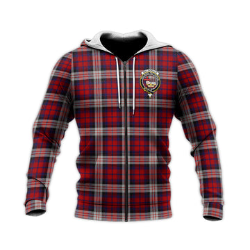 MacDonald Dress Irish Tartan Knitted Hoodie with Family Crest