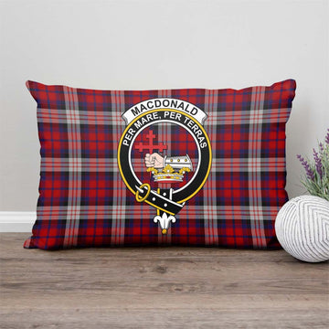 MacDonald Dress Irish Tartan Pillow Cover with Family Crest