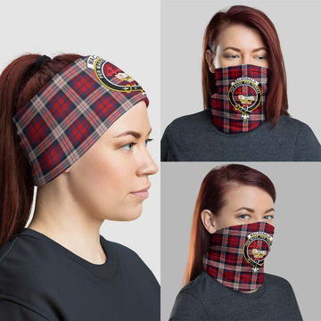 MacDonald Dress Irish Tartan Neck Gaiters, Tartan Bandanas, Tartan Head Band with Family Crest