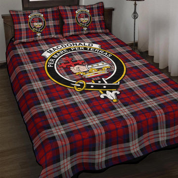 MacDonald Dress Irish Tartan Quilt Bed Set with Family Crest