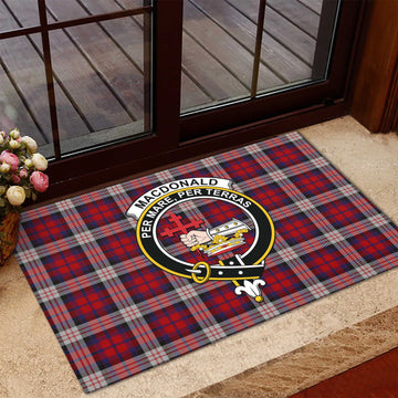 MacDonald Dress Irish Tartan Door Mat with Family Crest