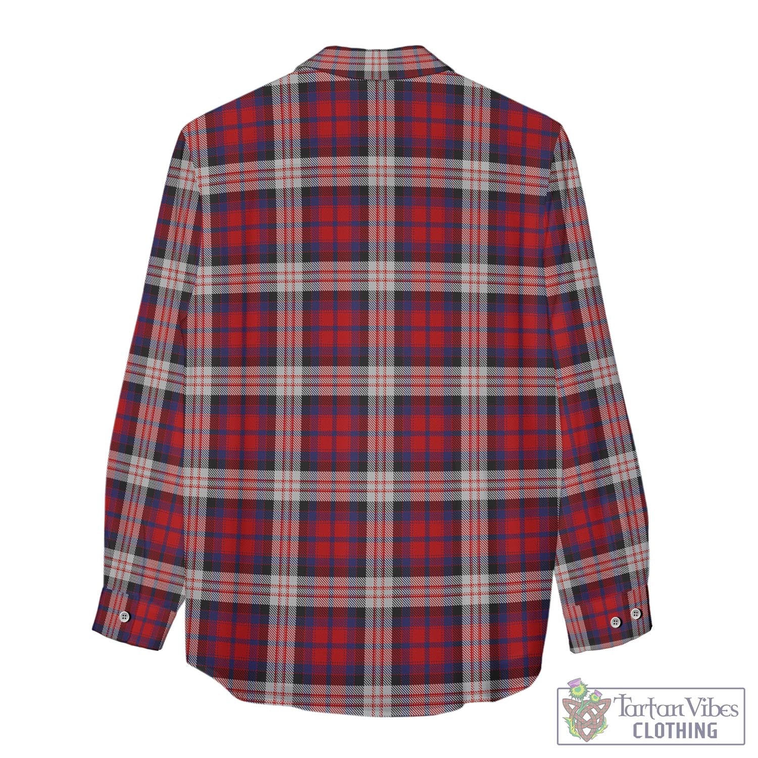 Tartan Vibes Clothing MacDonald Dress Irish Tartan Womens Casual Shirt with Family Crest