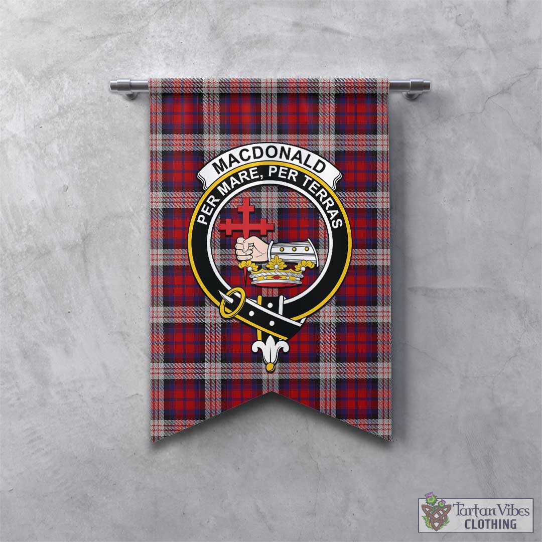 Tartan Vibes Clothing MacDonald Dress Irish Tartan Gonfalon, Tartan Banner with Family Crest