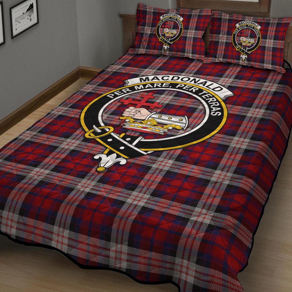 MacDonald Dress Irish Tartan Quilt Bed Set with Family Crest - Tartan Vibes Clothing