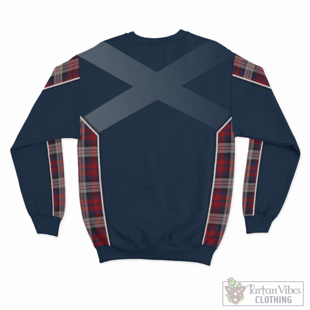 Tartan Vibes Clothing MacDonald Dress Irish Tartan Sweatshirt with Family Crest and Scottish Thistle Vibes Sport Style