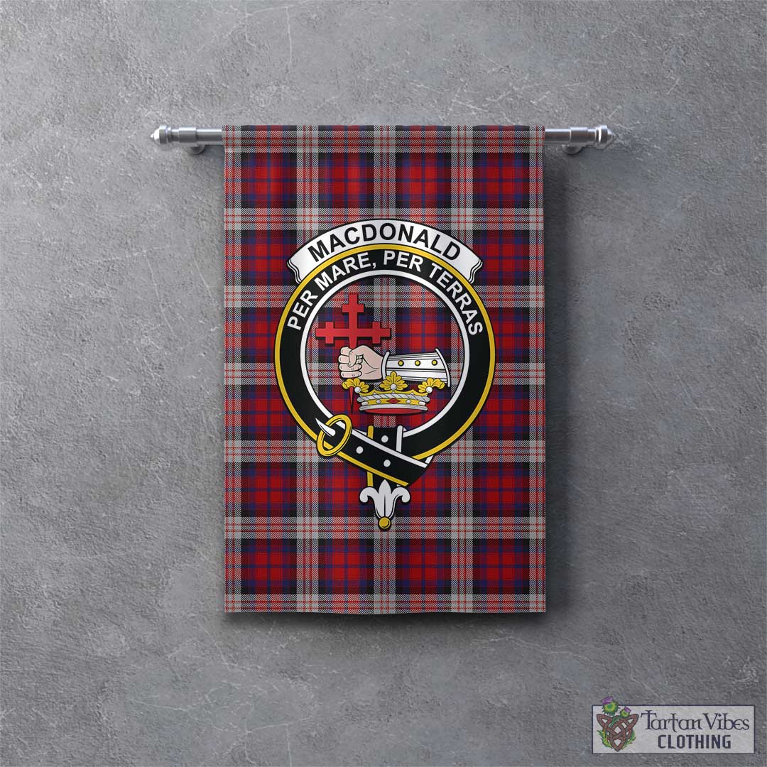 Tartan Vibes Clothing MacDonald Dress Irish Tartan Gonfalon, Tartan Banner with Family Crest