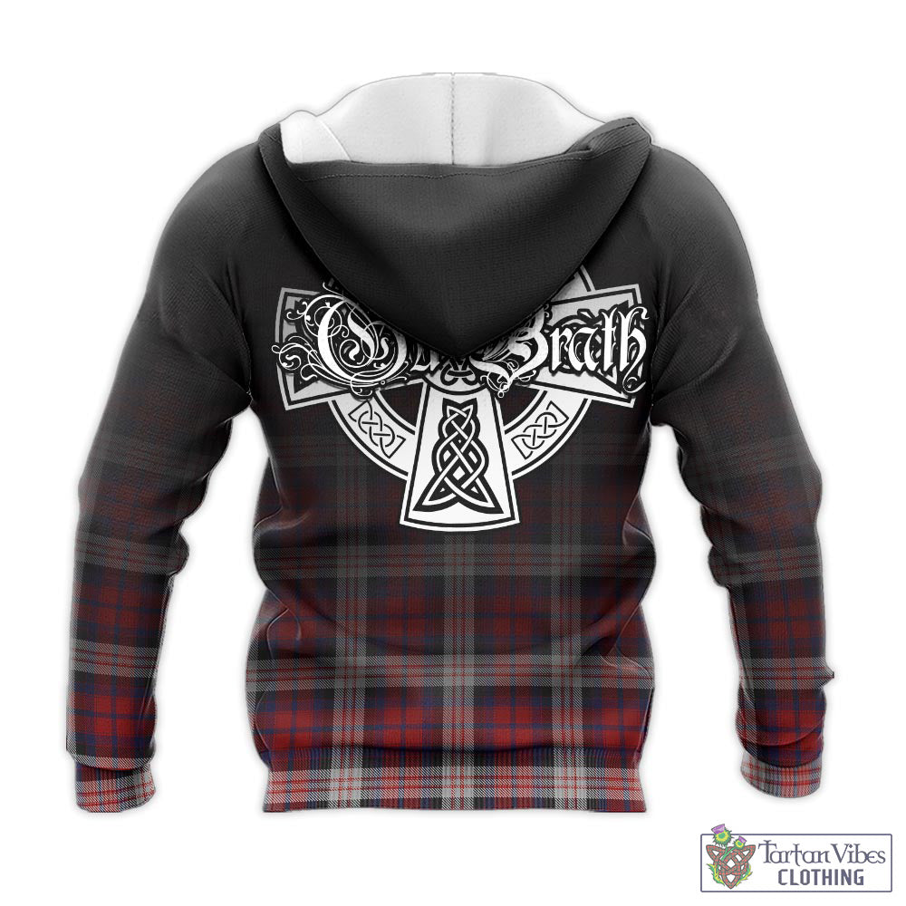 Tartan Vibes Clothing MacDonald Dress Irish Tartan Knitted Hoodie Featuring Alba Gu Brath Family Crest Celtic Inspired