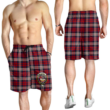 MacDonald Dress Irish Tartan Mens Shorts with Family Crest