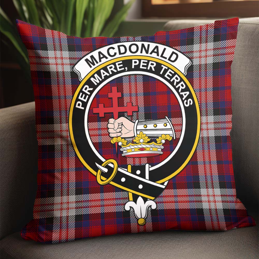 MacDonald Dress Irish Tartan Pillow Cover with Family Crest - Tartanvibesclothing