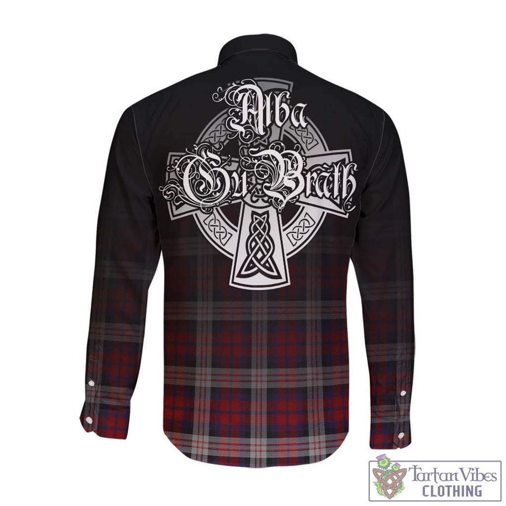 Tartan Vibes Clothing MacDonald Dress Irish Tartan Long Sleeve Button Up Featuring Alba Gu Brath Family Crest Celtic Inspired