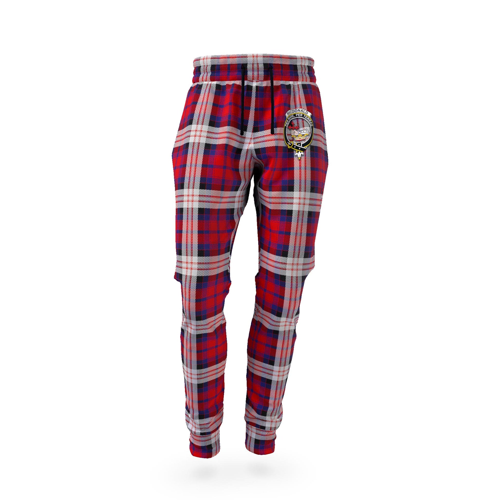 MacDonald Dress Irish Tartan Joggers Pants with Family Crest - Tartan Vibes Clothing