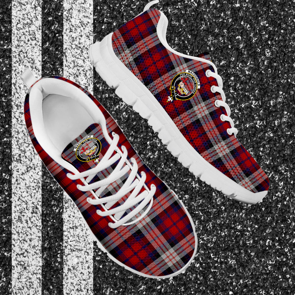 MacDonald Dress Irish Tartan Sneakers with Family Crest - Tartan Vibes Clothing