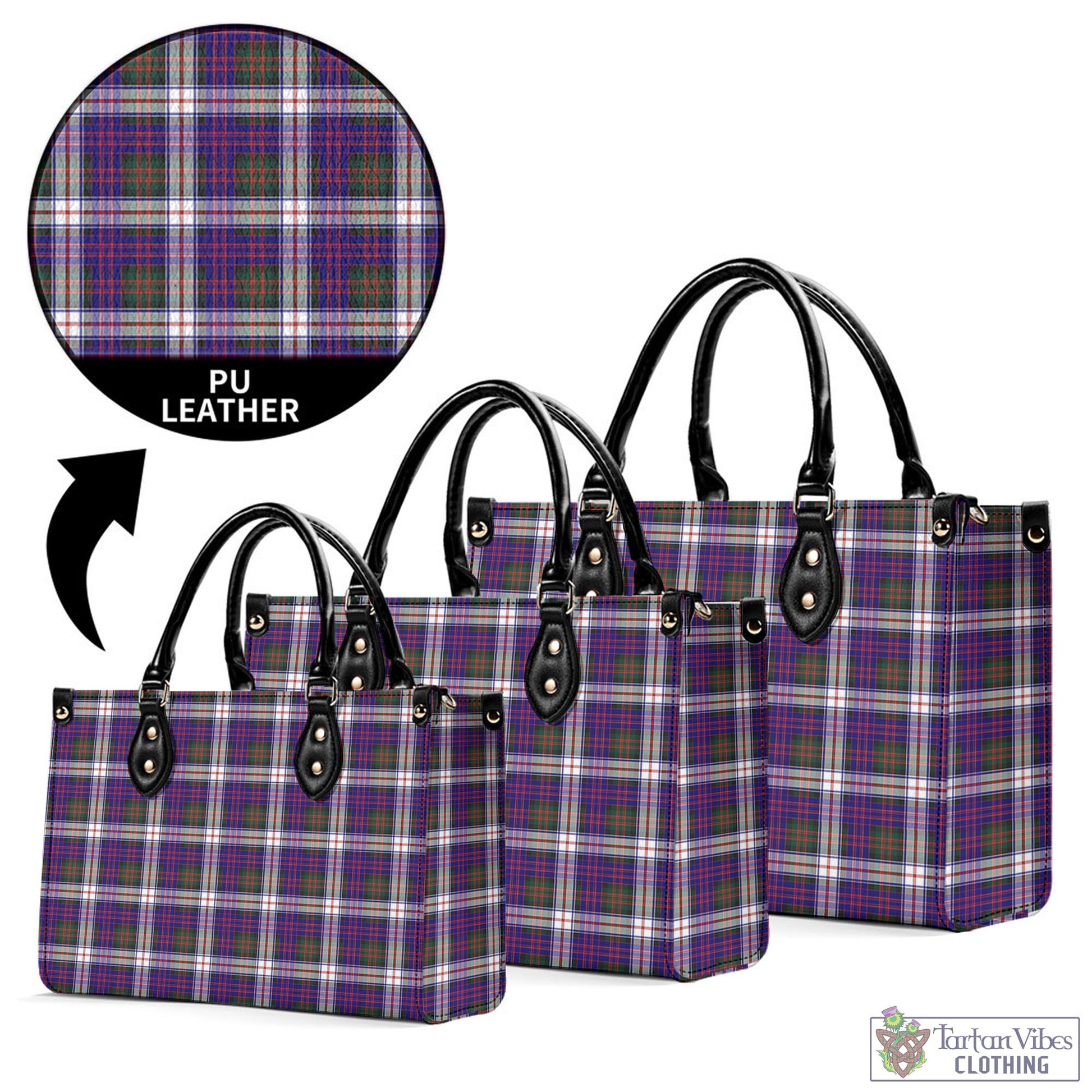 Tartan Vibes Clothing MacDonald Dress Modern Tartan Luxury Leather Handbags