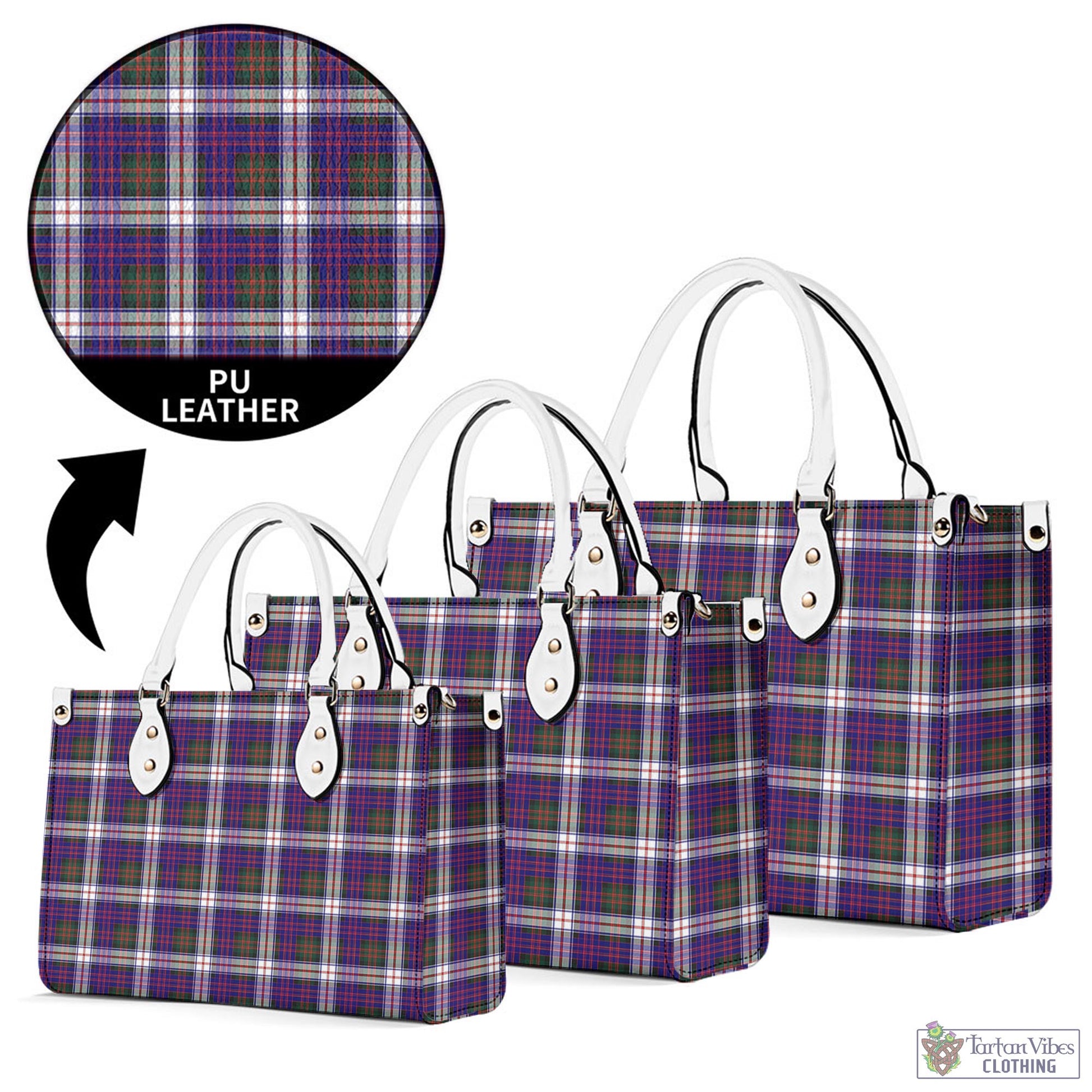 Tartan Vibes Clothing MacDonald Dress Modern Tartan Luxury Leather Handbags