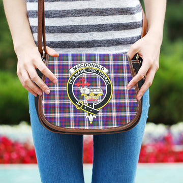 MacDonald Dress Modern Tartan Saddle Bag with Family Crest