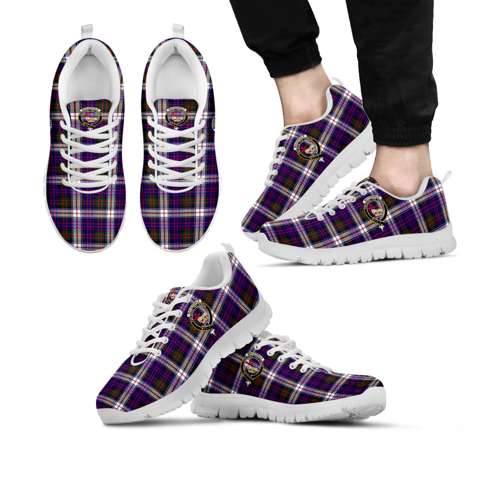 MacDonald Dress Modern Tartan Sneakers with Family Crest Kid's Sneakers - Tartan Vibes Clothing