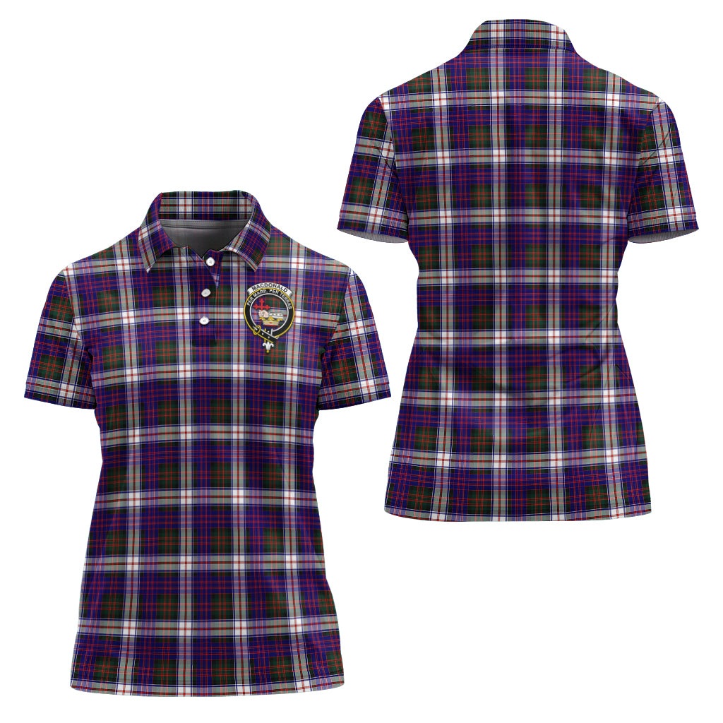 MacDonald Dress Modern Tartan Polo Shirt with Family Crest For Women Women - Tartan Vibes Clothing