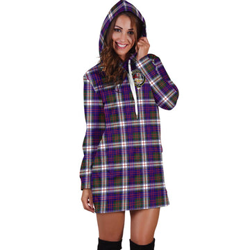 MacDonald Dress Modern Tartan Hoodie Dress with Family Crest