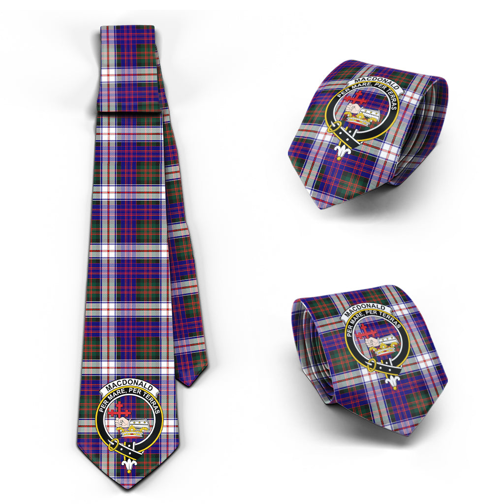 MacDonald Dress Modern Tartan Classic Necktie with Family Crest Necktie One Size - Tartan Vibes Clothing