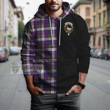 MacDonald Dress Modern Tartan Hoodie with Family Crest and Half Of Me Style