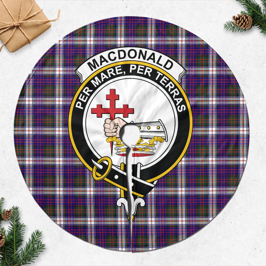 MacDonald Dress Modern Tartan Christmas Tree Skirt with Family Crest - Tartanvibesclothing