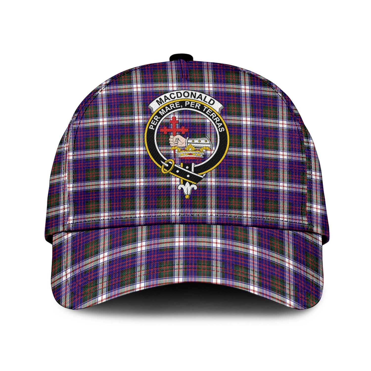 MacDonald Dress Modern Tartan Classic Cap with Family Crest Classic Cap Universal Fit - Tartan Vibes Clothing