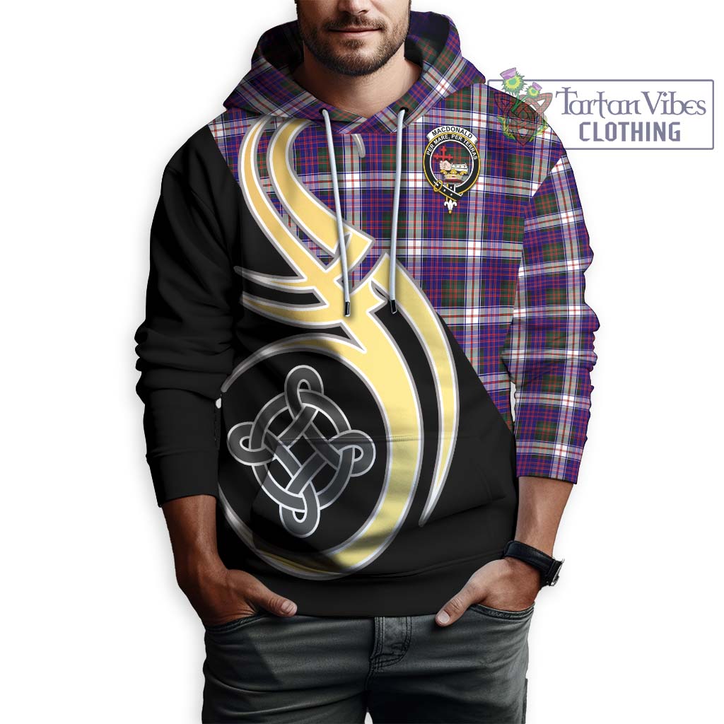 MacDonald Dress Modern Tartan Hoodie with Family Crest and Celtic Symbol Style Zip Hoodie - Tartan Vibes Clothing