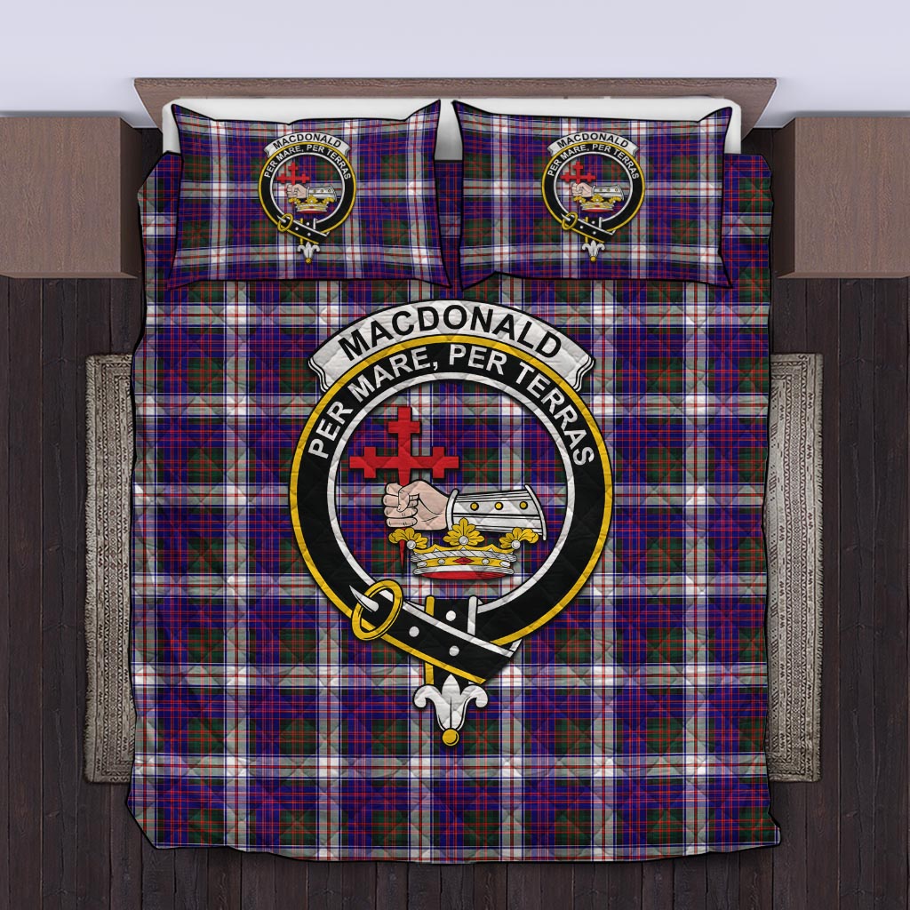 MacDonald Dress Modern Tartan Quilt Bed Set with Family Crest Twin - Tartan Vibes Clothing