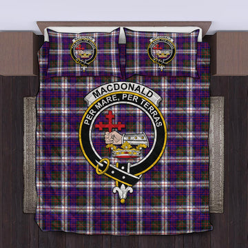 MacDonald Dress Modern Tartan Quilt Bed Set with Family Crest