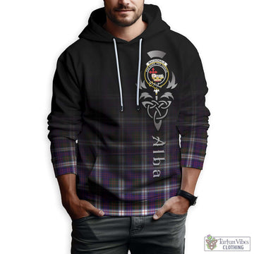 MacDonald Dress Modern Tartan Hoodie Featuring Alba Gu Brath Family Crest Celtic Inspired