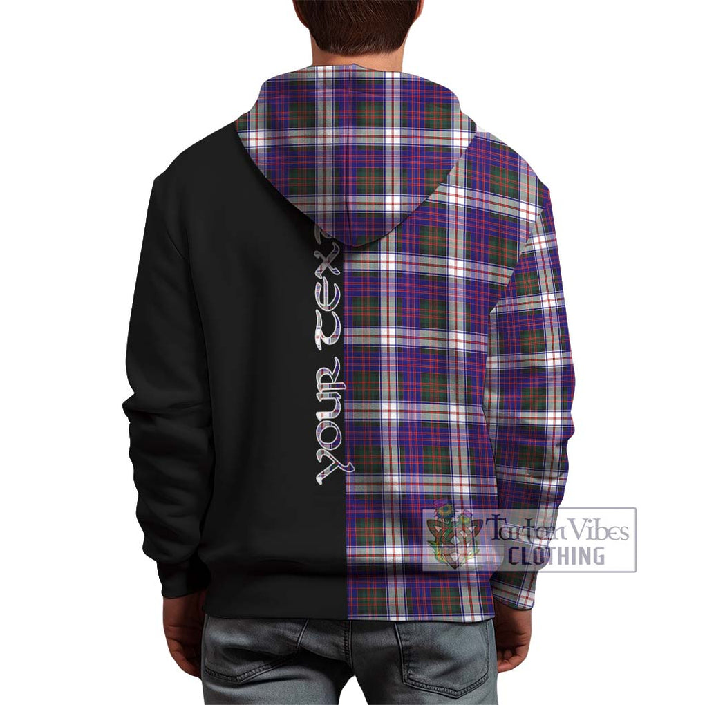 MacDonald Dress Modern Tartan Hoodie with Family Crest and Half Of Me Style - Tartanvibesclothing Shop