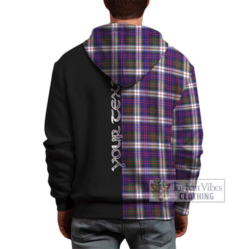 MacDonald Dress Modern Tartan Hoodie with Family Crest and Half Of Me Style