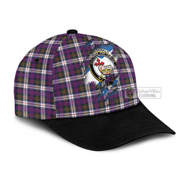 MacDonald Dress Modern Tartan Classic Cap with Family Crest In Me Style