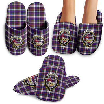 MacDonald Dress Modern Tartan Home Slippers with Family Crest