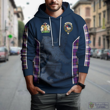 MacDonald Dress Modern Tartan Hoodie with Family Crest and Lion Rampant Vibes Sport Style