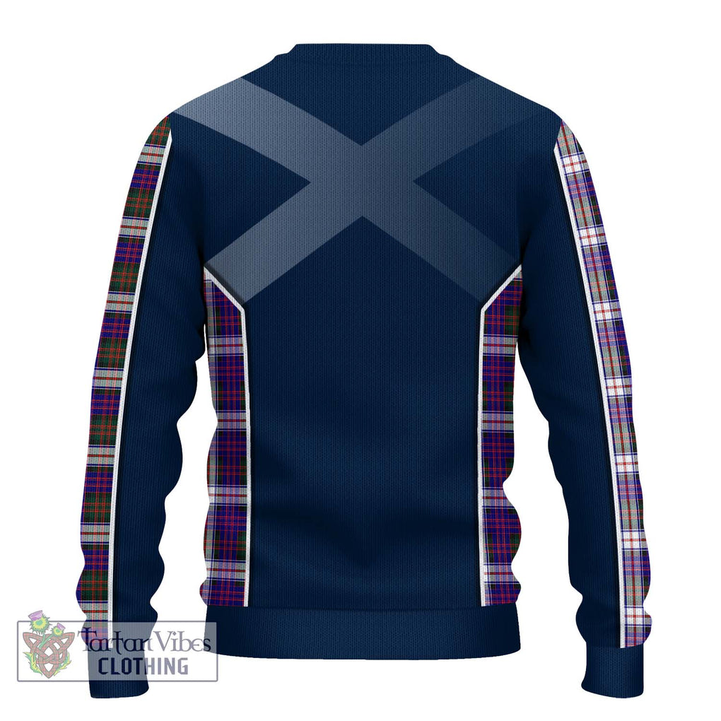 MacDonald Dress Modern Tartan Knitted Sweater with Family Crest and Lion Rampant Vibes Sport Style - Tartan Vibes Clothing