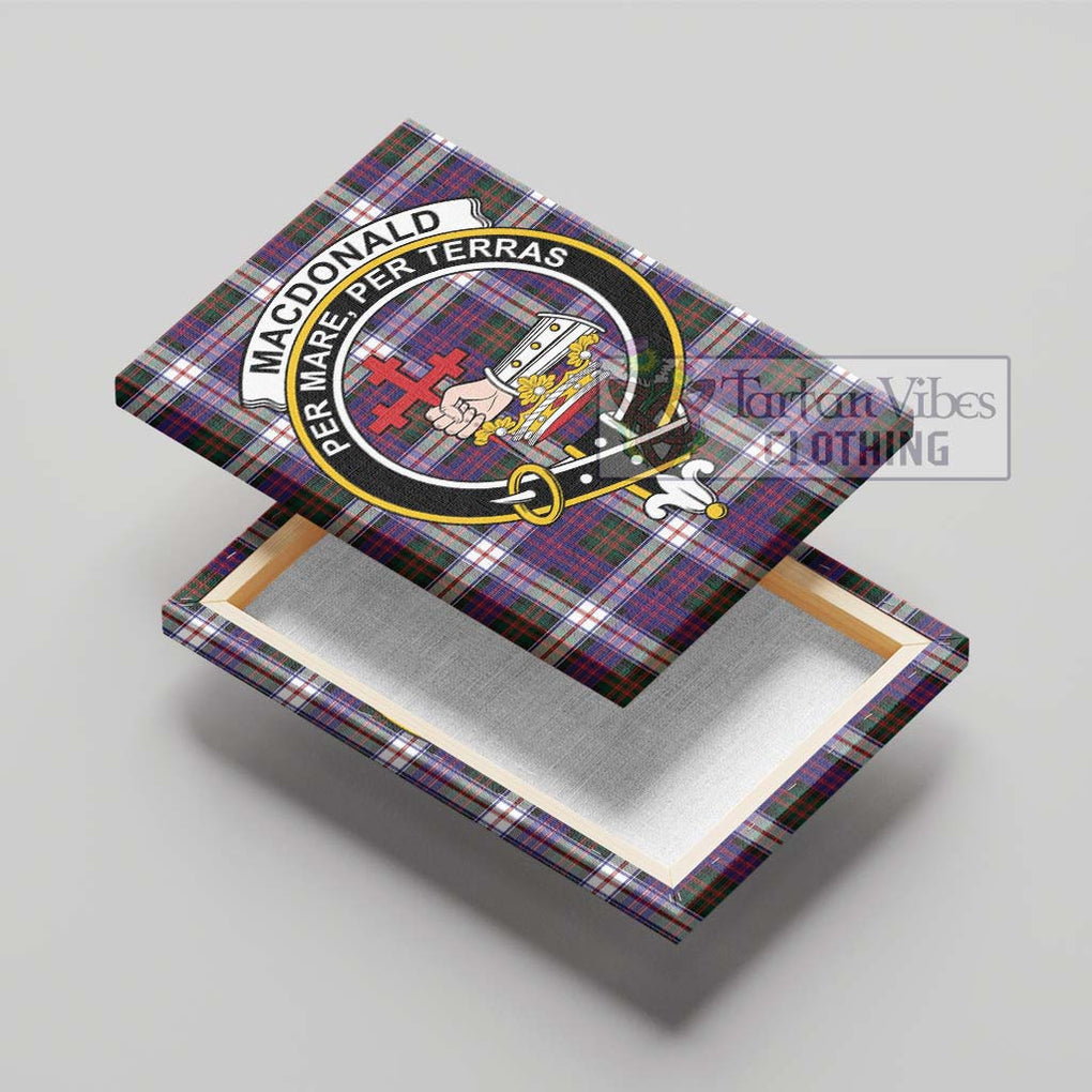 MacDonald Dress Modern Tartan Canvas Print Wall Art with Family Crest - Tartan Vibes Clothing