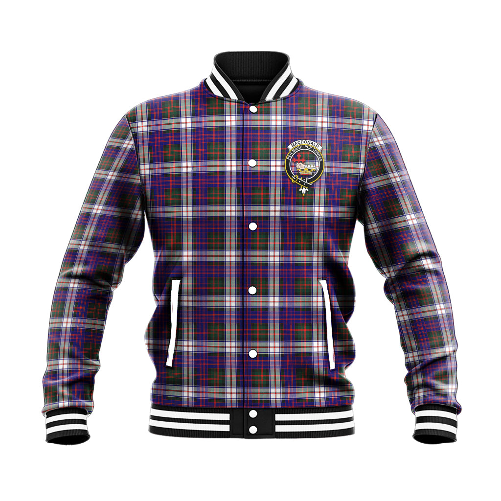 MacDonald Dress Modern Tartan Baseball Jacket with Family Crest - Tartan Vibes Clothing