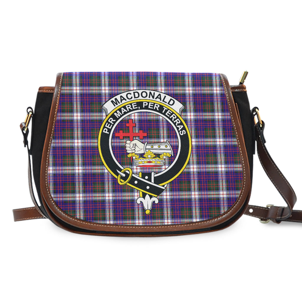 MacDonald Dress Modern Tartan Saddle Bag with Family Crest - Tartan Vibes Clothing