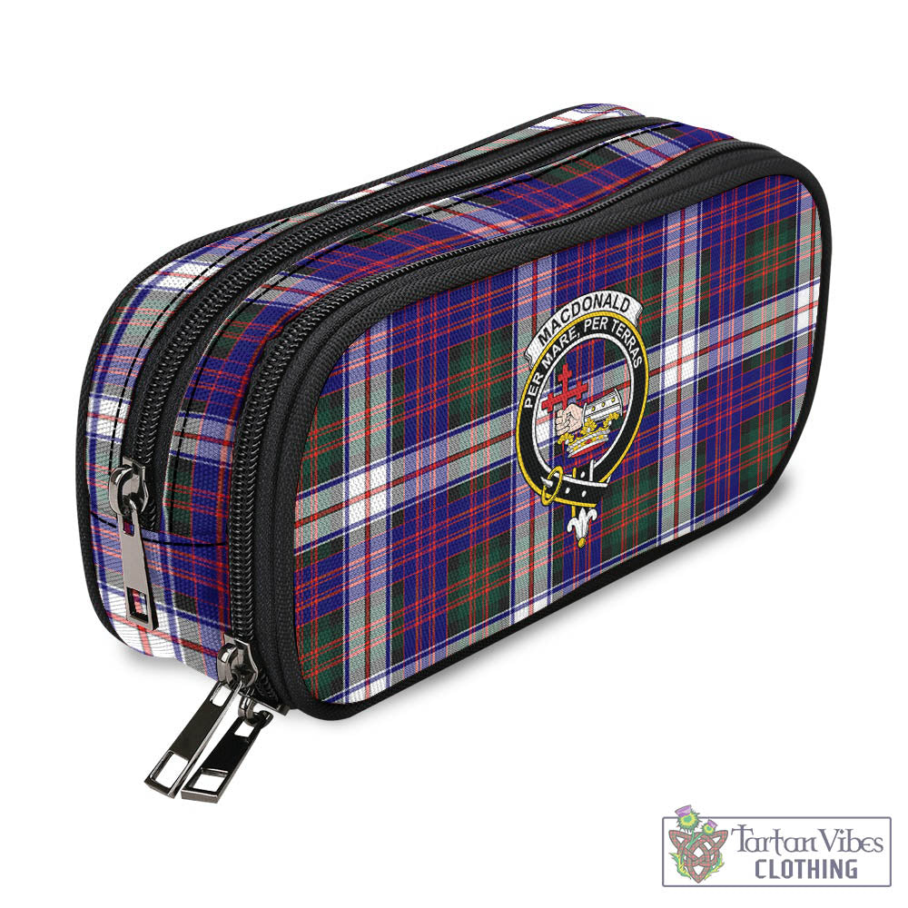 Tartan Vibes Clothing MacDonald Dress Modern Tartan Pen and Pencil Case with Family Crest