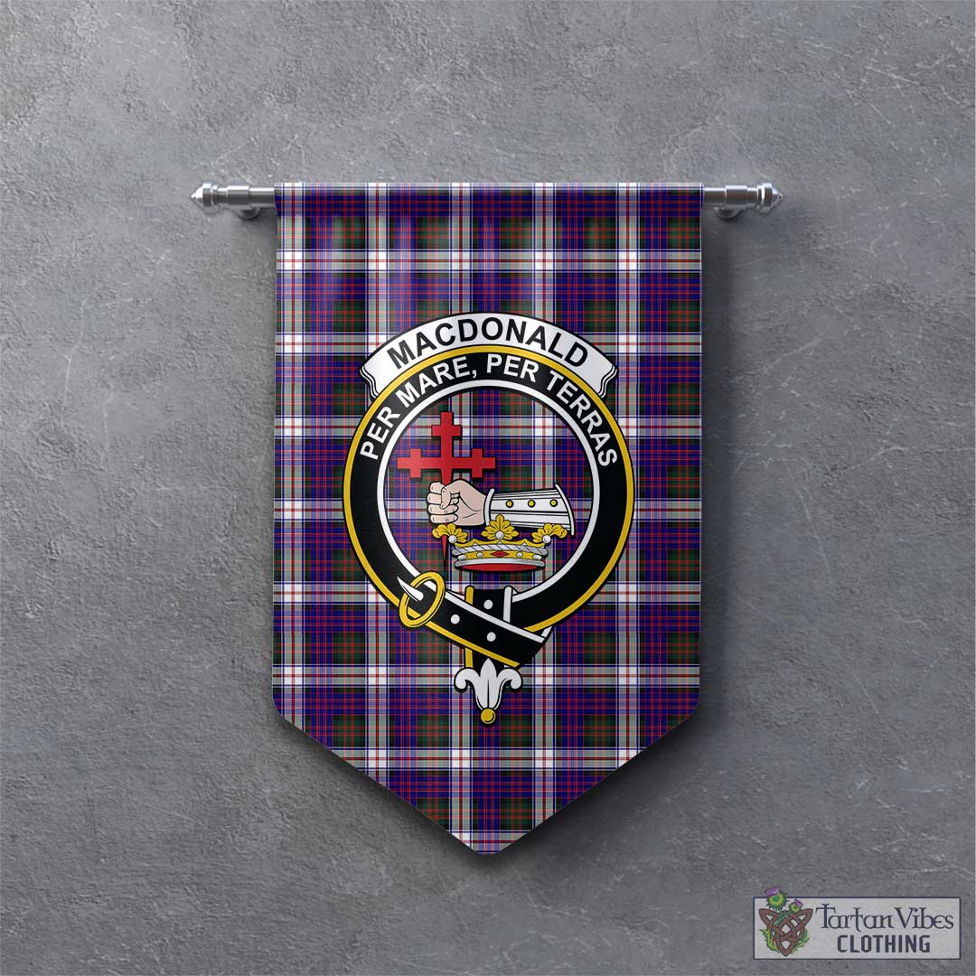 Tartan Vibes Clothing MacDonald Dress Modern Tartan Gonfalon, Tartan Banner with Family Crest