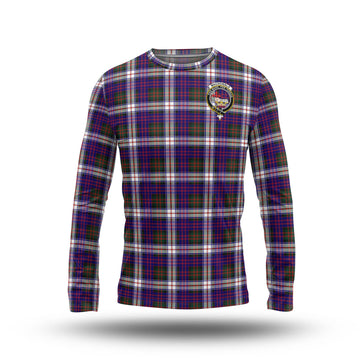 MacDonald Dress Modern Tartan Long Sleeve T-Shirt with Family Crest