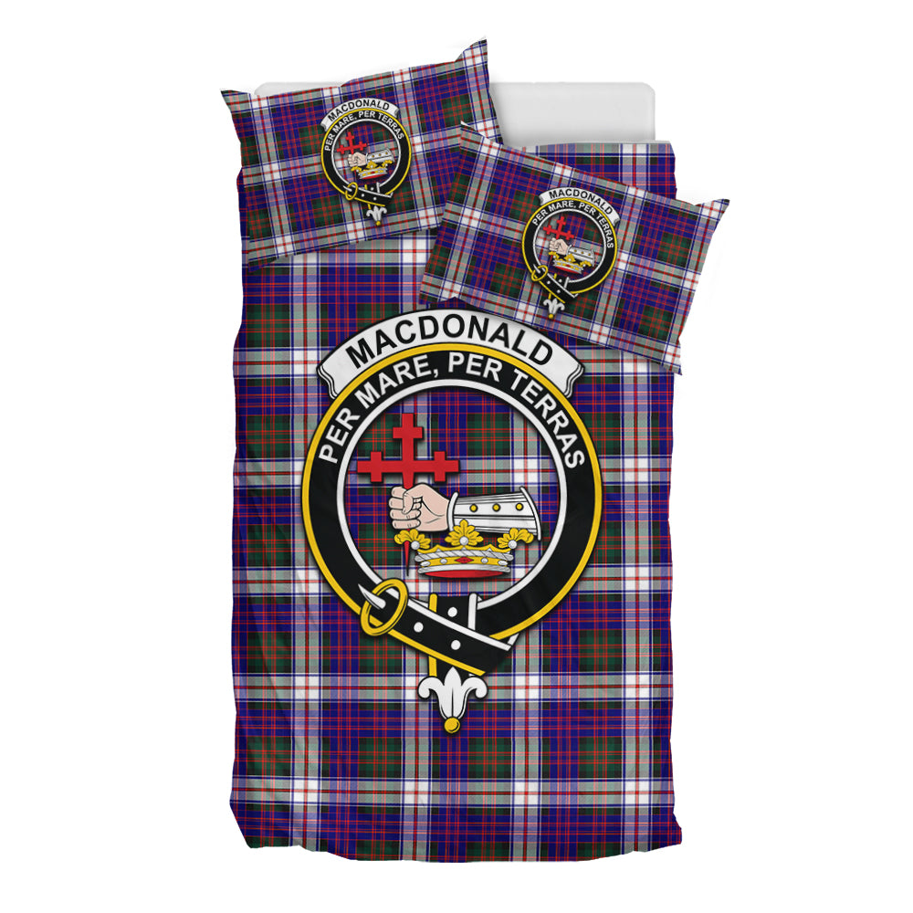 MacDonald Dress Modern Tartan Bedding Set with Family Crest - Tartan Vibes Clothing