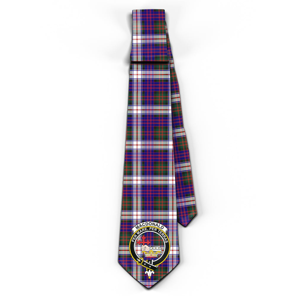 MacDonald Dress Modern Tartan Classic Necktie with Family Crest - Tartan Vibes Clothing