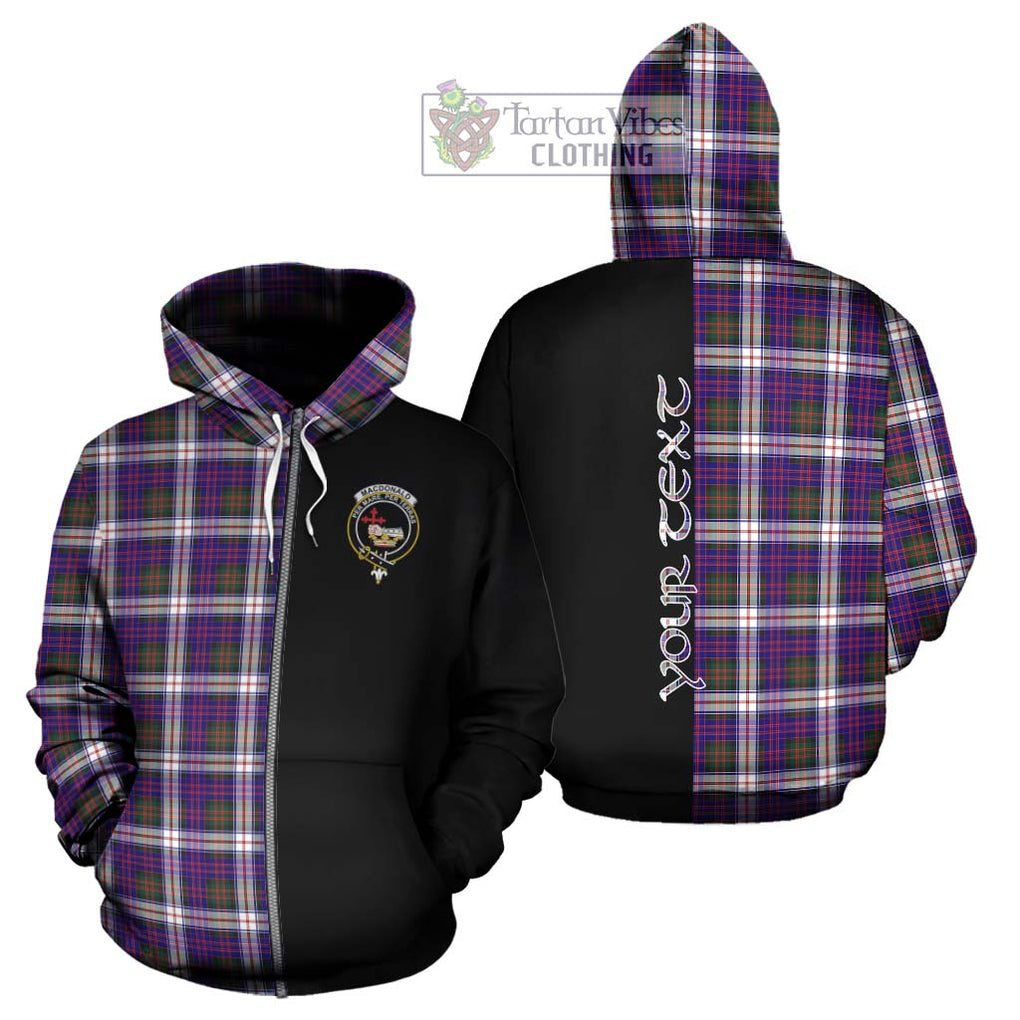 MacDonald Dress Modern Tartan Hoodie with Family Crest and Half Of Me Style - Tartanvibesclothing Shop