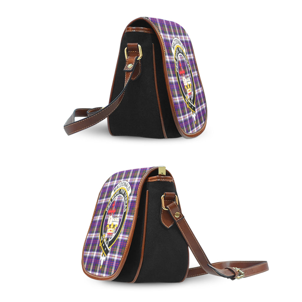 MacDonald Dress Modern Tartan Saddle Bag with Family Crest - Tartan Vibes Clothing