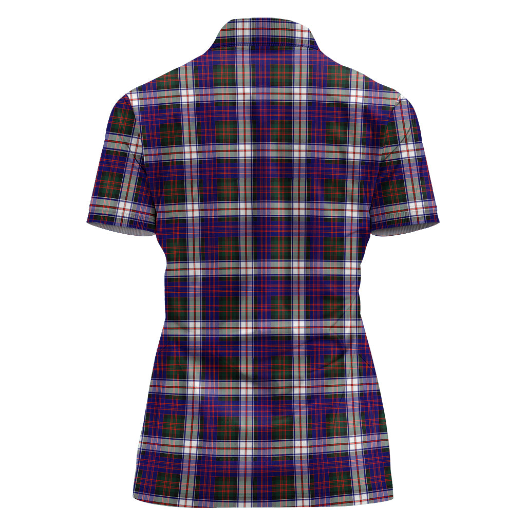 MacDonald Dress Modern Tartan Polo Shirt with Family Crest For Women - Tartan Vibes Clothing